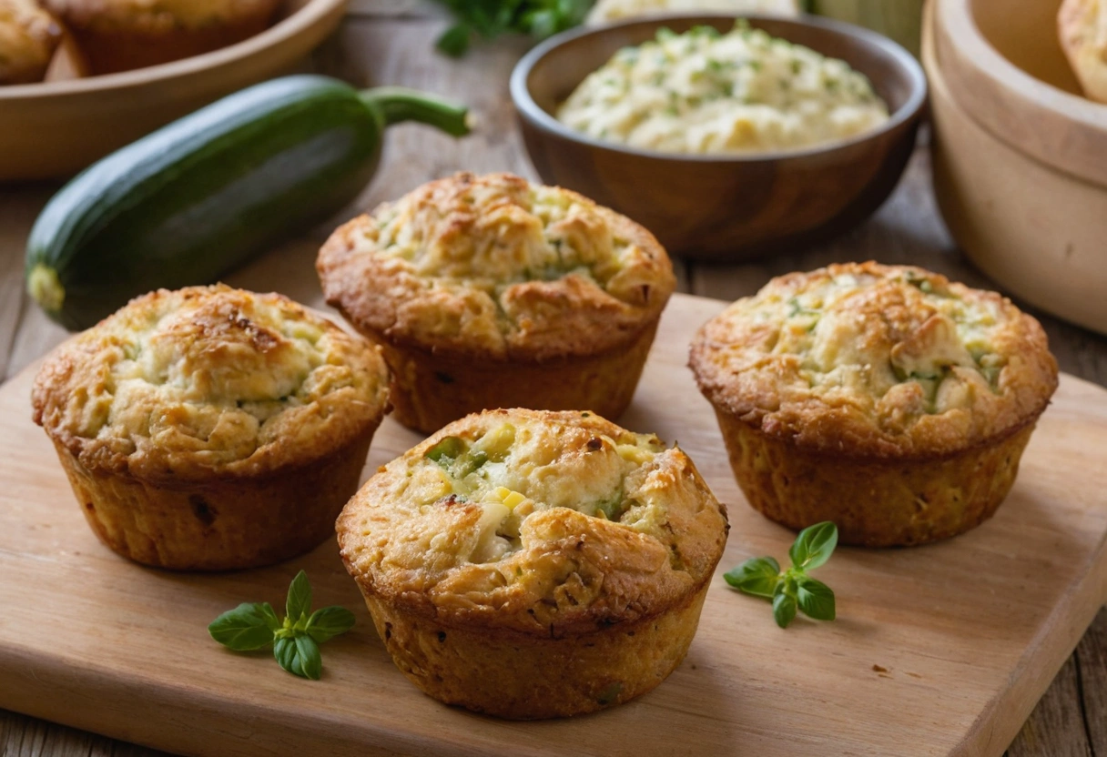 Zucchini Cheese Muffins Recipe